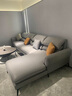 摩天（Motian）免洗科技布艺沙发简约现代大小户型懒人沙发意式极简沙发客厅 直排三人位[2.76米] 标准版【桉木框架+高密海绵座包】 实拍图