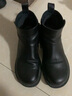 金利来（Goldlion）女鞋圆头中跟靴子牛皮革短靴女切尔西靴66214000701B黑色38 实拍图