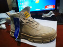回力男鞋马丁靴男英伦风工装靴冬季男靴潮流男士靴子男中帮高帮鞋子 卡其色 | 加绒款 40 男 实拍图