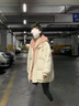 歌温妮初中生羽绒服厚女14-16岁假两件加厚连帽女冬季12大童13少女15学 米白色 S 建议75-90斤 实拍图