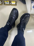 红蜻蜓男鞋青年皮鞋男内增高鞋子男皮面运动休闲鞋男C0191257-1黑色 43 实拍图