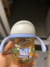 babycare学饮吸管杯杯宝宝水杯重力球防漏水儿童水杯6-12个月婴儿1-3岁 【双杯盖含背带 -PPSU】蒙因蓝 实拍图