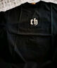 CHINISM CH短袖男夏季T恤半袖时尚宽松潮流休闲圆领情侣上衣 黑色 M 实拍图