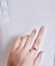 ENZO【520礼物】彩宝 茜茜公主系列 18K金镶红宝石钻石戒指女EZV4309 14号 实拍图