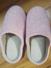 merdor日式家居棉拖鞋女秋冬季情侣软底室内静音卧室木地板居家防滑 粉色 M适合35-38 实拍图