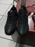 戈耐真牛皮休闲运动鞋软底男士真皮青年内增高户外跑步潮流男鞋子男 黑色 真皮【加绒+内增高】秋冬季 40 (250mm) 实拍图