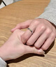 中国黄金（CHINA GOLD）日月同辉情侣戒指925银男女款情侣对戒指环618生日礼物女生送女友 京速达*日月同辉情侣戒指【品牌礼盒】 实拍图