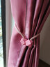 巧耐 魔方磁扣 简约现代窗帘绑带装饰窗帘配饰 磁扣窗帘绑带 一对装 粉红色  一对 实拍图