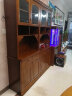 迈林（MaiLin）餐边柜实木酒柜现代简约储物柜中式靠墙收纳柜茶水碗柜置物组合柜 胡桃色 4门1.64米 实拍图