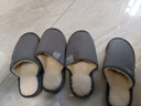 卡帝乐鳄鱼棉拖鞋男冬季居家地板拖保暖棉鞋毛毛拖鞋子男 0626A 灰色 40-41 实拍图