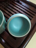 凝雅 汝窑茶杯单杯开片可养 冰裂纹汝瓷创意主人杯陶瓷品茗杯茶盏茶碗 凝雅圆融杯一个（天青约50ml） 实拍图