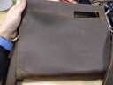 ANDSEEYOU品牌 疯马皮手包男 大容量手拿包 新款信封包 休闲夹包 商务文件包 真皮IPAD包 棕咖色 实拍图