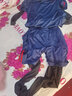 懿派儿童运动紧身衣训练服男女童足球篮球服四件套健身速干衣YIPAI 19205宝蓝+全黑 四件套 S码155-165CM 实拍图