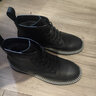 跨足行秋冬季马丁靴男中帮男靴工装靴黑色透气男鞋高帮皮鞋增高短靴子男 全黑6孔【冬季加绒】 42 实拍图
