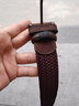 JWKE高档男士针扣帆布编织腰带弹力皮带休闲百搭松紧裤带男朋友礼物  深咖啡 100cm （建议130斤以下） 实拍图