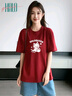 Halo Queen短袖T恤女夏款凉感小龙人印花T恤宽松大版显瘦上衣 H133T1568 实拍图