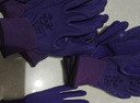 弹力王手套劳保耐磨工作男工地干活劳动乳胶发泡王橡胶透气男女弹 紫色发泡L309 小号【12双】 实拍图