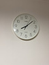 Timess 挂钟 钟表客厅时钟卧室石英钟挂表扫秒机芯细边设计P31-1白色 实拍图
