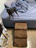 逸康 狗楼梯宠物爬梯台阶上床上沙发 宠物玩具猫犬训练楼梯宠物狗狗海绵台阶小型犬上床爬床梯子床边小狗猫 咖啡圆点灯芯绒坡面三层【40cm高】 如图 实拍图