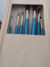 蒙玛特(Mont Marte)画笔7支装 油画笔油画颜料画画笔丙烯颜料绘画笔勾线笔 木盒装尼龙排笔套装BMHS0004 实拍图