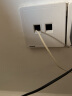 西门子（SIEMENS）插座面板 网络网线电脑电视电话插座 86型墙壁插座致典白色 二位五类电脑插座 晒单实拍图