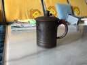 茗客 紫砂办公杯带盖茶杯紫泥茶具男士杯子泡茶水杯办公室水杯大容量带盖过滤个人 兰花 紫砂办公杯 实拍图