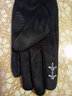 全指触屏手套男女士秋冬天保暖加绒加厚户外开车骑车快递员外卖漏二指触屏手套男 鹿皮绒全指皮粉-女士 均码 实拍图