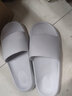 惠夫人拖鞋男室内夏季防滑软底洗澡家用情侣平跟女士家居家浴室凉拖鞋 【简约/轻】浅灰 44-45 （适合43-44码穿） 实拍图