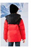 雪中飞【双面穿】儿童羽绒服冬季轻薄男女童面包服羽绒服中国红160cm 实拍图