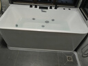 LAISSION【德国】亚克力家用一体无缝独立浴缸恒温冲浪按摩薄边1.3m-1.7米 五件套冲浪按摩浴缸 1.47m 实拍图