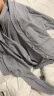 倾夕（QINGXI）针织长袖女夏季2023新款韩版宽松薄款镂空纯色外搭开衫上衣 灰色 晒单实拍图