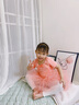 艾舞戈儿童舞蹈服女童练功服秋季可爱蓬蓬纱裙公主芭蕾舞裙幼儿演出服装 【亮片蝴蝶-四层纱】藕粉-短袖 120 实拍图
