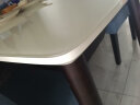 梦想湾 实木餐桌 轻奢歺桌椅组合北欧ins钢化玻璃小户型现代长方形欧式 原木色 1.2*0.7【配彩色餐椅】 单个餐桌【不含餐椅】 实拍图