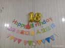 演绎 生日装饰场景布置彩拉旗儿童成人生日快乐装扮彩色字母横幅拉花 实拍图
