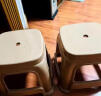 HOUYA塑料矮凳子两个装方凳高凳加厚耐磨家用餐椅浴室凳可叠加 实拍图