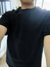 真维斯（Jeanswest）高级灰300g重磅短袖t恤夏季男女潮牌半袖oversize美式打底体恤衫 黑色(纯色) L (175) (体重130-150斤) 实拍图