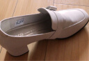 爱步（ECCO）单鞋 时尚通勤粗跟女鞋浅口方头高跟鞋 型塑290903 米色29090301378 37 实拍图