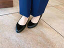 梵昇昱高跟鞋工作鞋黑色女皮鞋粗跟上班久站软皮软底舒适职业面试女 黑色-3cm【36码】 实拍图
