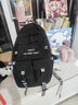 日系韩国ins风大容量书包男女高中学生韩版原宿学院风简约休闲初中生校园背包港风大学生男生双肩包电脑包 黑色+小鸭【关注的店铺带勋章】 实拍图
