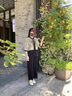 俞兆林母亲节妈妈夏装中袖上衣中年女装洋气新中式新款时尚休闲两件套 黑色套装 2XL (推荐105-120斤) 实拍图