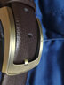 七匹狼（SEPTWOLVES） 男士真牛皮腰带 牛皮针扣皮带 百搭韩版商务男式腰带 啡色 实拍图