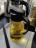 慕馨（moosen）玻璃油壶自动开合家用防漏厨房调料瓶装油瓶子油罐小香油酱油醋壶 黑色650ml【高硼硅耐热玻璃】 实拍图