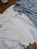 迪贝狼【3件】短袖t恤男士打底衫半袖上衣服男装夏季圆领宽松青年大码 THE白+KY7浅蓝+音乐白 M 建议100-120斤 实拍图