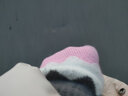 慕衣宾士韩版情侣毛线手套男冬季加厚加绒保暖手套女冬天五指触屏手套骑行学生可爱防寒手套 粉色 均码（男女通用） 实拍图