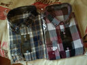 意宾秋季新男装全棉法兰绒磨毛格子长袖衬衫时尚休闲纯棉青中年衬衣男 T0C01041 常规 41 （140-150斤左右） 实拍图