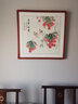 悠弦事事如意餐厅装饰画国画玄关客厅挂画手绘招财字画斗方卧室水墨画 荔枝春华秋实 画框65*65厘米 实拍图