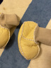 小猪球球 婴儿鞋子秋冬季加绒加厚保暖软底羊皮毛一体宝宝新生儿学步鞋 黄色 内长13cm  7-14个月 实拍图
