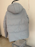 雪中飞秋冬新款保暖连帽女士羽绒服防钻绒外套时尚休闲羽绒服女 雾蓝色|5205 XL 175/96A 实拍图
