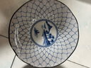 美浓烧（Mino Yaki）美浓烧 装菜盘子 家用创意日式饺子盘 早餐点心沙拉水果盘 5.0cm 烟光细草纹【21.0*  】 实拍图