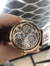 豪法手表【新年礼物】陀飞轮手表男全景镂空背透机械表轻奢双发条腕表 玫金精钢【双发条/飞行陀飞轮】 实拍图